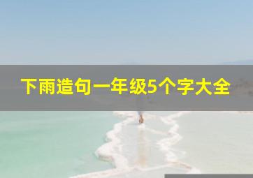 下雨造句一年级5个字大全