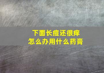 下面长痘还很痒怎么办用什么药膏