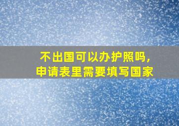 不出国可以办护照吗,申请表里需要填写国家