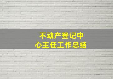 不动产登记中心主任工作总结