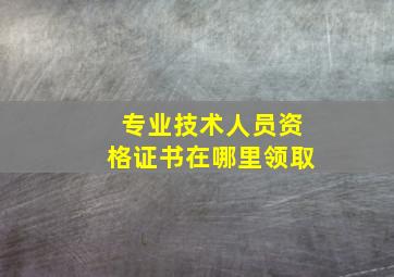 专业技术人员资格证书在哪里领取