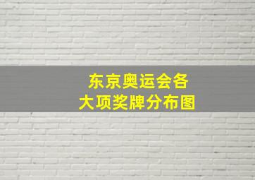 东京奥运会各大项奖牌分布图