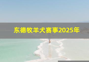 东德牧羊犬赛事2025年