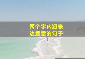 两个字内涵表达爱意的句子