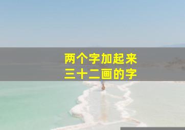 两个字加起来三十二画的字