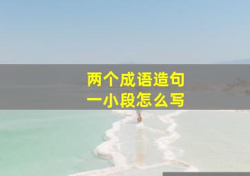 两个成语造句一小段怎么写