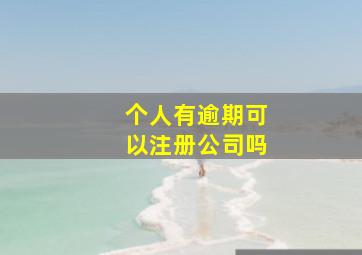 个人有逾期可以注册公司吗