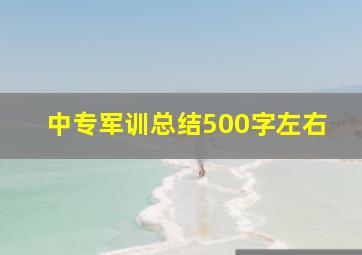 中专军训总结500字左右