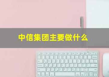 中信集团主要做什么