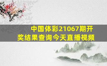 中国体彩21067期开奖结果查询今天直播视频