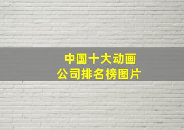 中国十大动画公司排名榜图片