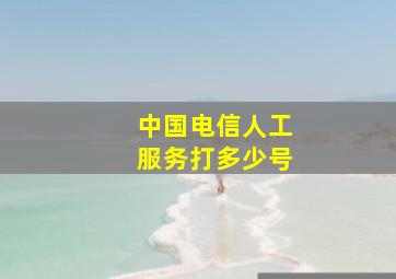 中国电信人工服务打多少号