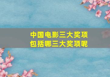 中国电影三大奖项包括哪三大奖项呢