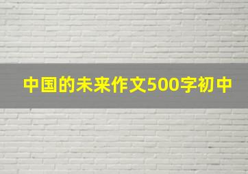 中国的未来作文500字初中