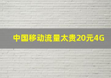 中国移动流量太贵20元4G