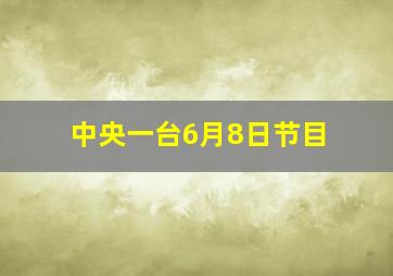 中央一台6月8日节目