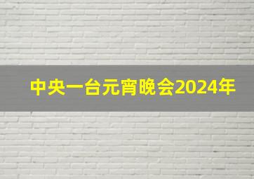 中央一台元宵晚会2024年