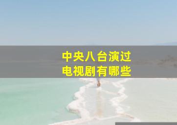 中央八台演过电视剧有哪些