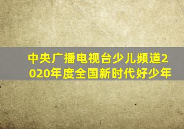 中央广播电视台少儿频道2020年度全国新时代好少年