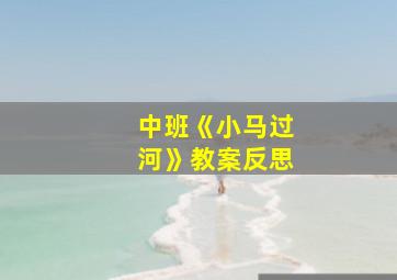 中班《小马过河》教案反思