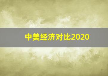 中美经济对比2020