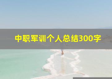 中职军训个人总结300字