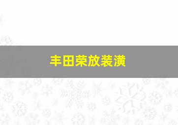 丰田荣放装潢