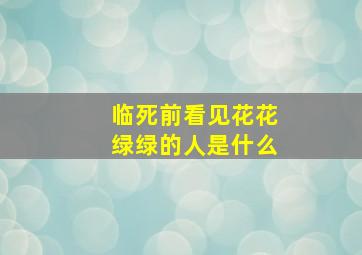 临死前看见花花绿绿的人是什么