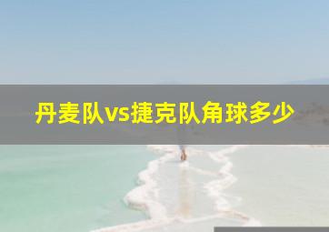 丹麦队vs捷克队角球多少