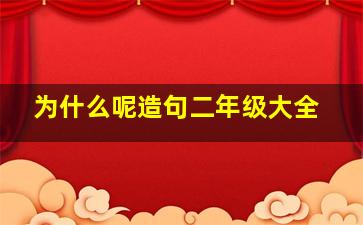 为什么呢造句二年级大全