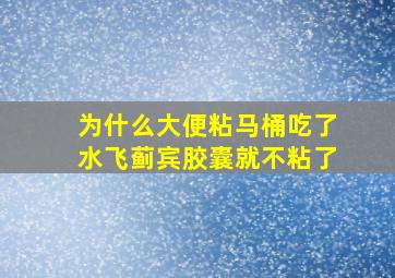 为什么大便粘马桶吃了水飞蓟宾胶囊就不粘了