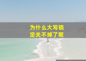 为什么大写锁定关不掉了呢