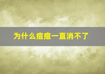 为什么痘痘一直消不了