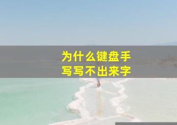 为什么键盘手写写不出来字