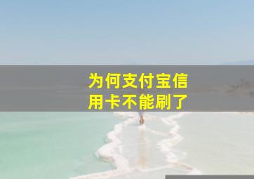 为何支付宝信用卡不能刷了