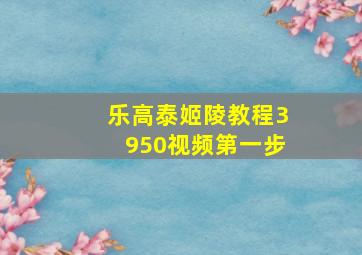 乐高泰姬陵教程3950视频第一步