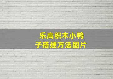 乐高积木小鸭子搭建方法图片