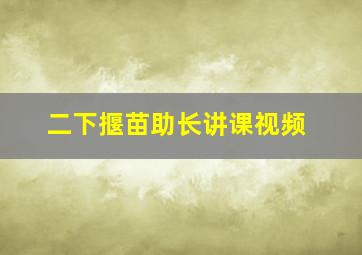 二下揠苗助长讲课视频