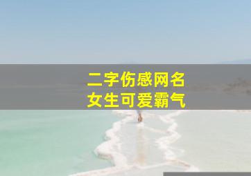 二字伤感网名女生可爱霸气