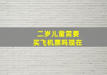 二岁儿童需要买飞机票吗现在