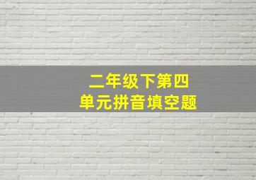 二年级下第四单元拼音填空题