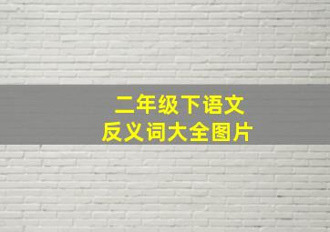 二年级下语文反义词大全图片