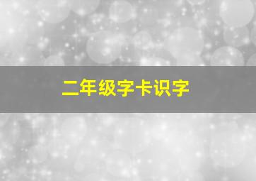 二年级字卡识字