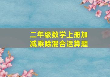 二年级数学上册加减乘除混合运算题