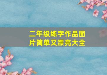 二年级练字作品图片简单又漂亮大全