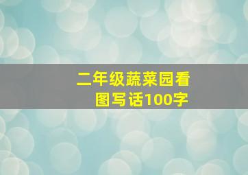 二年级蔬菜园看图写话100字