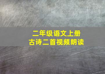 二年级语文上册古诗二首视频朗读