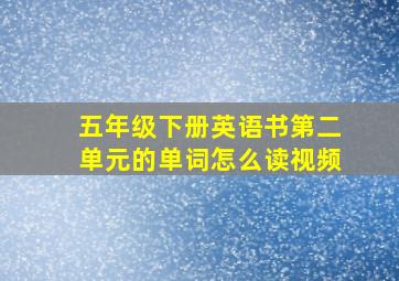 五年级下册英语书第二单元的单词怎么读视频