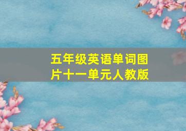 五年级英语单词图片十一单元人教版