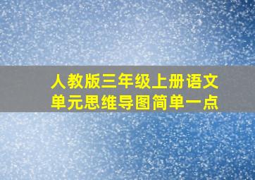 人教版三年级上册语文单元思维导图简单一点